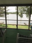 view from screened porch lake side
